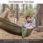 Sunyear Hammock Camping with Net/Netting, Portable Camping Hammock Double Tree Hammock Outdoor Indoor Backpacking Travel & Survival, 2 Tree Straps (16+1 Loops Each, 20Ft Total)