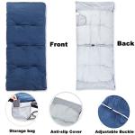 Gehannah Thick Camping Sleeping Pad, Soft Comfortable Microfiber Camping Cot Pads for Adults, Lightweight Foldable Sleeping mats for Traveling Hiking Backpacking Traveling (Blue Thicker) Large