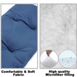 Gehannah Thick Camping Sleeping Pad, Soft Comfortable Microfiber Camping Cot Pads for Adults, Lightweight Foldable Sleeping mats for Traveling Hiking Backpacking Traveling (Blue Thicker) Large