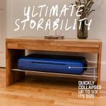 Coleman Snap 'N Go 55-Quart Collapsible Hard Cooler, Portable Hard-Sided Cooler with Waterproof Removable Liner, Space-Saving & Quick Set Up, 64 Hours Cold, Sapphire Blue