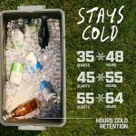 Coleman Snap 'N Go 55-Quart Collapsible Hard Cooler, Portable Hard-Sided Cooler with Waterproof Removable Liner, Space-Saving & Quick Set Up, 64 Hours Cold, Sapphire Blue