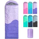 Sleeping Bag - 3 Seasons for Adults Kids Boys Girls Camping Hiking - Warm Cold Weather Lightweight Portable with Compression Bag for Backpacking in Spring, Summer, Fall and Winter