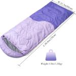 Sleeping Bag - 3 Seasons for Adults Kids Boys Girls Camping Hiking - Warm Cold Weather Lightweight Portable with Compression Bag for Backpacking in Spring, Summer, Fall and Winter