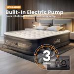 Dr. air Queen Air Mattress with Built-in Pump, 18" Raised Blow Up Mattress, 800 lbs Max Honeycomb Air Bed, 48Hr Leak-Proof Test, 3min Inflatable Mattress for Home, Guests, Camping, Colchones inflables