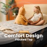 Dr. air Queen Air Mattress with Built-in Pump, 18" Raised Blow Up Mattress, 800 lbs Max Honeycomb Air Bed, 48Hr Leak-Proof Test, 3min Inflatable Mattress for Home, Guests, Camping, Colchones inflables