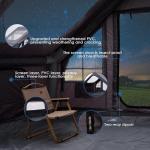 Inflatable Camping Tent for 4-6 Person, with Electric Air Pump, 4 Season Waterproof Windproof, Clear Skylight & 420D Oxford Waterproof, Air Tent with Mesh Windows/Doors