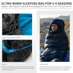 Naturehike Ultralight Down Sleeping Bag, 650FP Backpacking Sleeping Bag for Adults, 40.4℉ Waterproof Sleeping Bags for Camping, Hiking, Traveling with Compression Sack
