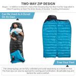 Naturehike Ultralight Down Sleeping Bag, 650FP Backpacking Sleeping Bag for Adults, 40.4℉ Waterproof Sleeping Bags for Camping, Hiking, Traveling with Compression Sack
