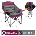 Northroad Oversized XL Padded Camping Chair w/Cell Phone Holder, Large Camp Lounge Chair, Foldable Lawn Chair w/Cup Holder,Carry Bag for Outdoor Hiking, Beach, Picnics, Heavy-Duty 400-lbs Capacity