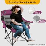 Northroad Oversized XL Padded Camping Chair w/Cell Phone Holder, Large Camp Lounge Chair, Foldable Lawn Chair w/Cup Holder,Carry Bag for Outdoor Hiking, Beach, Picnics, Heavy-Duty 400-lbs Capacity