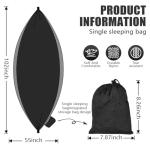 OBTANIM Camping Hammock 500lbs Portable Lightweight Single or Double Hammock with Tree Straps and Carry Bag for Camping Backpacking Hiking Travel Beach Outdoor Indoor (Gray and Black)