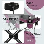 Northroad Oversized XL Padded Camping Chair w/Cell Phone Holder, Large Camp Lounge Chair, Foldable Lawn Chair w/Cup Holder,Carry Bag for Outdoor Hiking, Beach, Picnics, Heavy-Duty 400-lbs Capacity