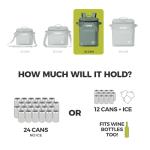 CORE Magnetic Leak Proof 24 Can Soft Cooler with Waterproof Zipper | Insulated Bag Portable Ice Chest Box | Best Backpack Cooler for Food & Beverages for Tailgating, Car Camping, and Family Picnics