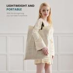 KMFurnila Queen Size Air Mattress with Built in Pump, Inflatable Blow Up Mattress 16" Raised for Home, Camping & Guest, Portable Air Bed 660 lbs Weight Capacity, Double Height & Non-Slip Bottom