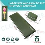 Clostnature Self Inflating Sleeping Pad for Camping - 1.5/2/3 inch Camping Pad, Lightweight Inflatable Sleeping Mat for Backpacking, Compact Ultralight Foam Air Mattress for Tent, Hammock