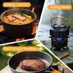 TGpao Collapsible Camping Cookware Set, Portable 4-in-1 Outdoor Pot & Pan Kit with Nonstick Frypan, Pot, Kettle & Carry Bag, Hard-Anodized Aluminum for Backpacking, Camping, Hiking (2-4 Person)