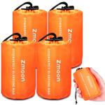 Zmoon Emergency Sleeping Bag Survival Bag, Portable Waterproof Thermal Bivy Sacks,Bivvy Bags,Camping Mylar Sleeping Bag Survival Gear Emergency Blankets Survival Shelter (Orange Pack of 4)