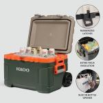 Igloo Trailmate 52Qt Wheeled Cooler, Insulated Hard Shell Ice Chest, Sportsman