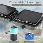 Hisencn Camping Stove,2 Burner Propane Camping Stove,Dual Griddles,30,000 BTU Portable Propane Stove with Carry Bag,Outdoor Cooking Stove set for Camping Gear,RV Essentials,Camp Gifts for Man,Green