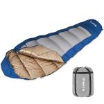 MHTD All Season Sleeping Bag for Adults 0 Degree,Cotton Canvas with YKK Zipper Compact Backpacking Mummy Camping Sleeping Bag