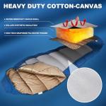 MHTD All Season Sleeping Bag for Adults 0 Degree,Cotton Canvas with YKK Zipper Compact Backpacking Mummy Camping Sleeping Bag