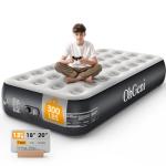 OhGeni Twin Air Mattress with Built in Pump, Camping Air Mattress with External Valve, Family Choice Award Winner, 13" Inflatable Blow up Bed, Portable Foldable Airbed for Home & Outdoor, Gift for Mom