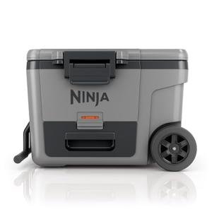 Ninja | Cooler | FrostVault 45QT Cooler with Wheels | Insulated with Temp Dry Storage Drawer | Keeps Ice Cold for Days | for The Beach, Camping, Picnics & More | Slate Gray | FB245GY