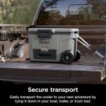 Ninja | Cooler | FrostVault 45QT Cooler with Wheels | Insulated with Temp Dry Storage Drawer | Keeps Ice Cold for Days | for The Beach, Camping, Picnics & More | Slate Gray | FB245GY