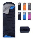 Sleeping Bags for Adults Backpacking Lightweight Waterproof- Cold Weather Sleeping Bag for Girls Boys Mens for Warm Camping Hiking Outdoor Travel Hunting with Compression Bags（Navy Blue）