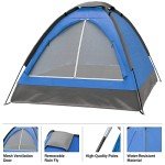 2 Person Camping Tent with Rain Fly and Carrying Bag - Lightweight Outdoor Tent for Backpacking, Hiking, or Beach Use by Wakeman Outdoors (Blue)