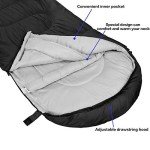 3-4 Season Portable Waterproof Envelope Sleeping Bag for Adults & Kids - For Traveling, Camping, Hiking