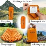 POWERLIX Ultralight Inflatable Camping Sleeping Pad - Camping Mattress for Backpacking, Hiking, Compact Lightweight Air Pad for Camping, Inflation Hand Pump Bag/Repair Kit Included