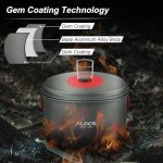 Alocs Camping Cookware, Alumina Camping Cooking Set with Camping Kettle, Lightweight Portable Camping Gear, Non-Stick Camping Pan Included Storage Carry Bag for Outdoor Backpacking Hiking and Picnic