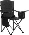 Amazon Basics Camping Chair, Large, Padded, Black