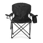Amazon Basics Camping Chair, Large, Padded, Black