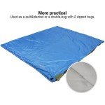 REDCAMP Ultra Lightweight Sleeping Bag for Backpacking, Comfort for Adults Warm Weather, with Compression Sack Blue (75"x 32.5")