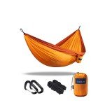 CHULIM Double Camping Hammock with Tree Hanging Kit and 12kn Aluminum Wiregate Carabiner. 118"L x 78"W,Lightweight Portable Camping Gear.Parachute Nylon Hammock for Camping,Travel,Backpacking,Beach.