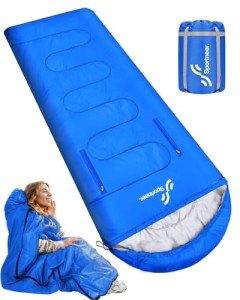 Sportneer Sleeping Bag - Wearable for Adults & Kids with Arm Zipper Holes in Cold & Warm Weather, Waterproof Portable Sleeping Bag for Camping, Hiking, Backpacking, Outdoor Travel