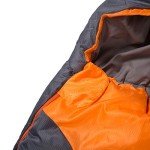 Stansport Glacier Mummy Sleeping Bag 3.1 LB, Orange, 86" l x 34" w