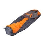 Stansport Glacier Mummy Sleeping Bag 3.1 LB, Orange, 86" l x 34" w