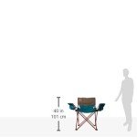 Kelty Deluxe Lounge Chair – Folding Outdoor Camp Chair, Insulated Cupholders, Customized Recline, Steel Frame, Padded Roll Storage, 2024 (Deep Lake)