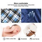 REDCAMP Cotton Flannel Sleeping Bag for Adults, XL 32/41/50F Comfortable, Envelope with Compression Sack Navy Blue 4lbs Filling (91" x35'')