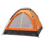 2-Person Camping Tent - Includes Rain Fly and Carrying Bag - Lightweight Compact Outdoor Tent for Backpacking, Hiking, or Beaches by Wakeman (Orange)