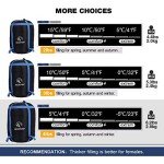 REDCAMP Cotton Flannel Sleeping Bag for Adults, XL 32/41/50F Comfortable, Envelope with Compression Sack Navy Blue 4lbs Filling (91" x35'')