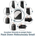 Atarashi Camping Sleeping Bag- 4 Seasons for Adults, Light, Warm, Extra-Large with Compression Sack- Great for Hiking, Backpacking & Outdoor Adventures