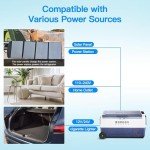 BODEGACOOLER 12 Volt Car Refrigerator,38 Quart Portable Freezer Fridge,Car Fridge Dual Zone WIFI APP Control,(36L)-4℉-68℉Car Cooler 12/24V DC and 100-240V AC for Outdoor,RV,Travel,Camping