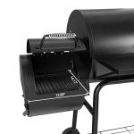 Royal Gourmet CC1830S 30" BBQ Charcoal Grill and Offset Smoker | 811 Square Inch cooking surface, Outdoor for Camping | Black