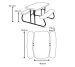 LIFETIME 280094 Kid's Picnic Table, Size 1, Almond