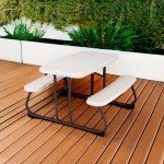 LIFETIME 280094 Kid's Picnic Table, Size 1, Almond