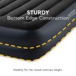 Intex Raised Airbed Mattress with Built-in Pump, Dura-Beam Plus Pillow, Twin - Portable Inflatable Luxury Blow-Up Bed for Adults, Camping, Guests